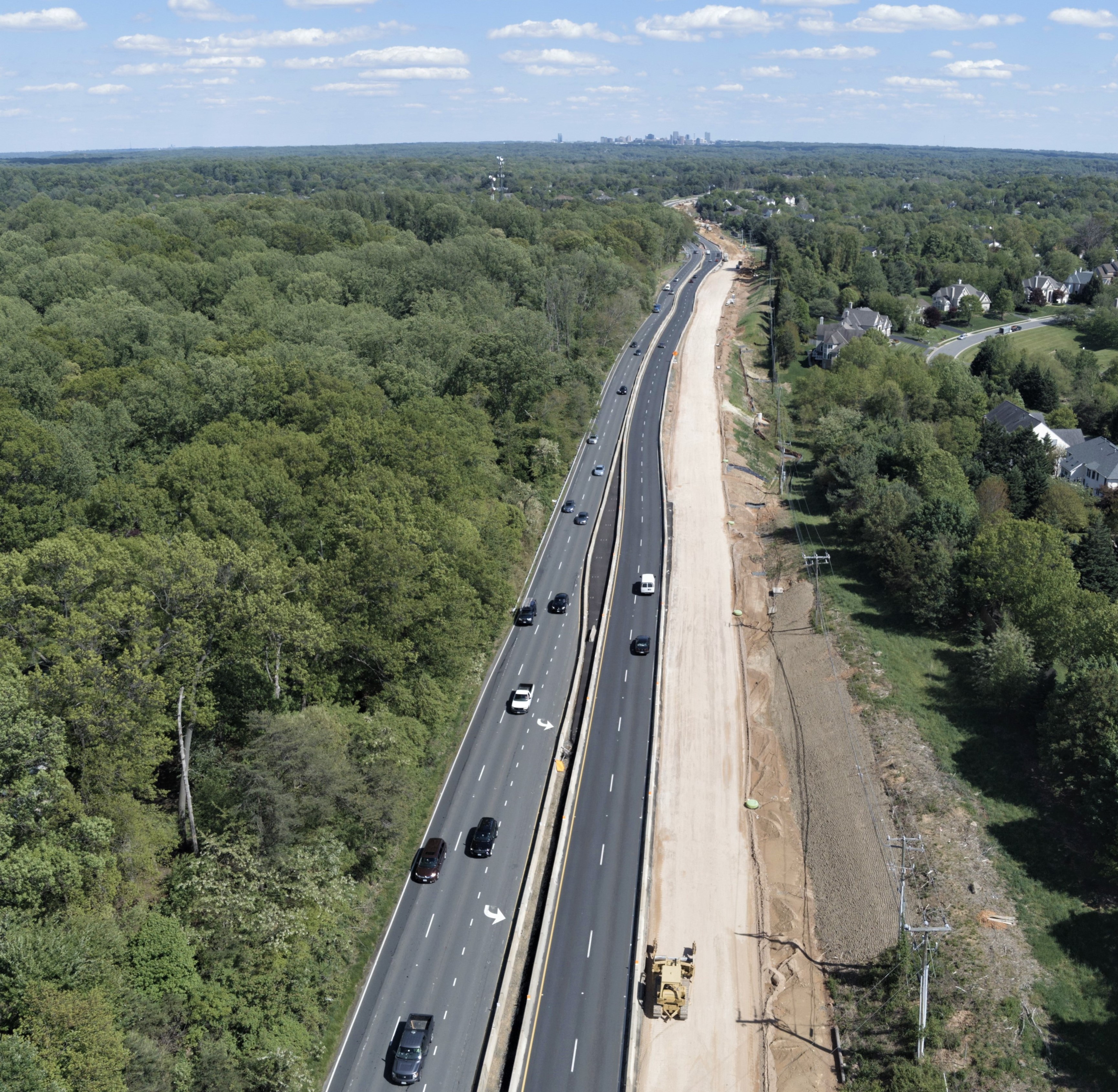 Looking East Along Route 7 from Reston Parkway