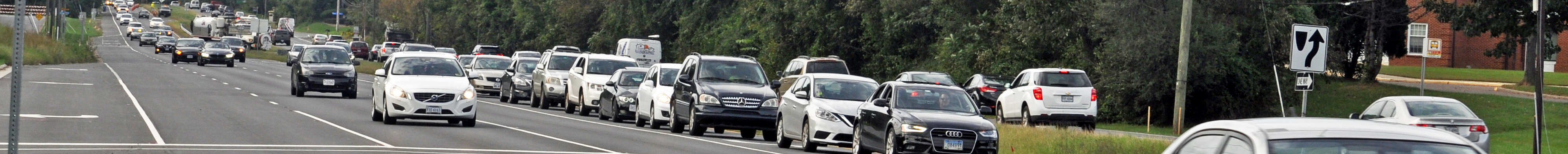 Cars travel the Route 7 Corridor in Northern Virginia